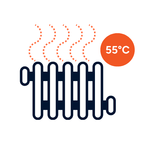 Are 55°C flow temperatures optional?